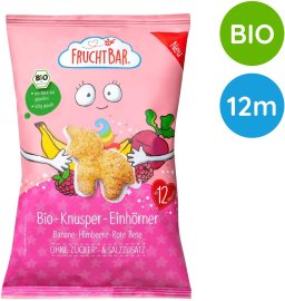 Fruchtbar BIO chrumky jednorožec kukurica, banán, malina a repa 30g