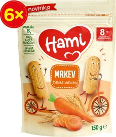 Nutricia Hami detské sušienky mrkva 6x150g