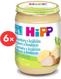 Hipp Zemiaky s králičím mäsom a feniklom 6x190g