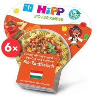 Hipp BIO Vaječné rezance so zeleninou a paprikou a jemným hov. mäsom 6x250g - cena, srovnání