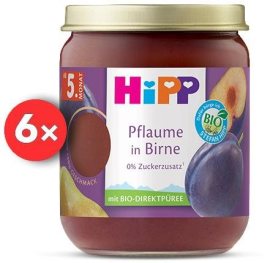 Hipp BIO SUPEROVOCIE Hrušky a slivky 6x160g