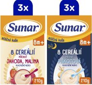 Hero Sunar mliečna kaša 8 cereálií mix 6x210g - cena, srovnání