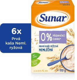 Hero Sunar Prvá kaša ryžová 6x220g