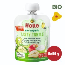 Holle Tasty Turtle bio detské ovocné pyré s jogurtom 5x85g