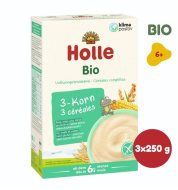 Holle BIO 3 druhy zrna kaša 3ks - cena, srovnání