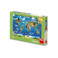 Dino Puzzle 100XL Mapa zvířat - cena, srovnání