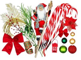 Laalu Súprava ozdôb SANTA CLAUS na stromčeky 120 - 210cm