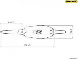 Rostex Nožnice 2405, 160 mm, remeselnícke