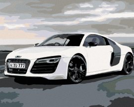 Zuty Maľovanie podľa čísel - Audi, 50 x 40 cm, bez rámu a napnutého plátna