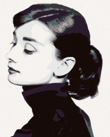 Zuty Maľovanie podľa čísel - Audrey Hepburn I, 40 x 50 cm, bez rámu a napnutého plátna