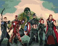 Zuty Maľovanie podľa čísel - Avengers Assemble, 100 x 80 cm, plátno napnuté na rám - cena, srovnání