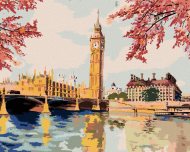 Zuty Maľovanie podľa čísel - Big Ben na jeseň, 80 x 100 cm, napnuté plátno na rám - cena, srovnání