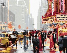 Zuty Maľovanie podľa čísel - Divadlo v New Yorku (Richard Macneil), 40 x 50 cm, bez rámu a bez napnutého plátna