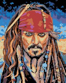 Zuty Maľovanie podľa čísel - Jack Sparrow I, 40 x 50 cm, bez rámu a napnutého plátna