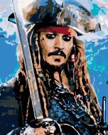 Zuty Maľovanie podľa čísel - Jack sparrow II, 40 x 50 cm, napnuté plátno na rám - cena, srovnání