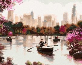 Zuty Maľovanie podľa čísel - Pár na loďke v New Yorku (Richard Macneil), 80 x 100 cm, napnuté plátno na rám