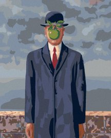 Zuty Maľovanie podľa čísel - Syn človeka (René Magritte), 80 x 100 cm, napnuté plátno na rám