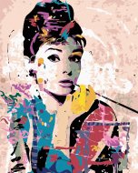 Zuty Maľovanie podľa čísel - Audrey Hepburn, 40 x 50 cm, bez rámu a bez napnutia plátna - cena, srovnání