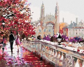 Zuty Maľovanie podľa čísel - Clare Bridge v Anglicku (Richard Macneil), 80 x 100 cm, napnuté plátno na rám