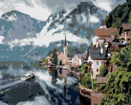 Zuty Maľovanie podľa čísel - Hallstatt, 50 x 40 cm, plátno napnuté na rám