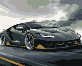 Zuty Maľovanie podľa čísel - Lamborghini, 50 x 40 cm, bez rámu a napnutého plátna