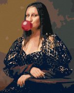 Zuty Maľovanie podľa čísel - Mona Lisa s bublinou, 80 x 100 cm, bez rámu a bez napnutia plátna - cena, srovnání