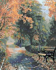 Zuty Maľovanie podľa čísel - Park v novembri, 40 x 50 cm, napnuté plátno na rám