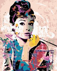 Zuty Maľovanie podľa čísel - Audrey Hepburn, 80 x 100 cm, napnuté plátno na rám