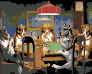 Zuty Maľovanie podľa čísel - Psí poker, 100 x 80 cm, bez rámu a bez napnutia plátna - cena, srovnání