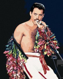 Zuty Maľovanie podľa čísel - Freddie Mercury, 40 x 50 cm, bez rámu a bez napnutia plátna