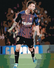 Zuty Maľovanie podľa čísel - Lionel Messi, 80 x 100 cm, bez rámu a bez napnutia plátna