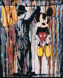 Zuty Maľovanie podľa čísel - Mickey Mouse, 40 x 50 cm, bez rámu a bez napnutého plátna