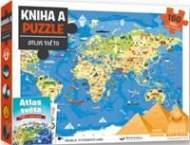 Kniha a puzzle Atlas světa - cena, srovnání