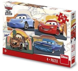 Dino Puzzle Cars na ceste 4 x 54ks