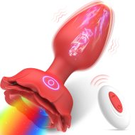 Superlove Horny Rose Light-Up Vibrating Butt Plug with Remote - cena, srovnání