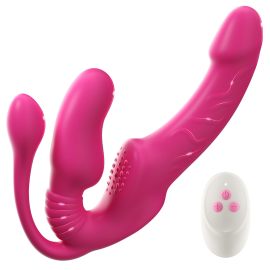 Superlove Triple Delight Strapless Triple Motor Vibrating Strap-On