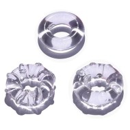 Superlove Cock Ring Set Transparent 3 Pack - cena, srovnání