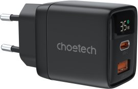 Choetech PD35W GAN Dual A+C ports Display wall charger