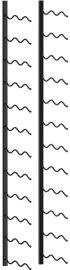 vidaXL Nástenný stojan na víno na 24 fliaš, čierny, železný