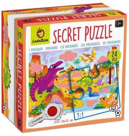 Ludattica Secret Puzzle s lupou, Dinosaury, 24 dielikov