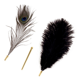 Sevanda Natural Peacock Flirting Feather Tickler