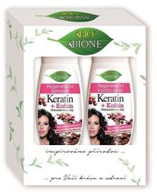 Bc Bione Cosmetics Darčeková súprava Keratín + Kofeín 520ml