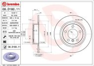 Brembo brzdový kotúč 08.D180.11 2ks - cena, srovnání