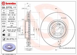 Brembo brzdový kotúč 09.D770.11 2ks