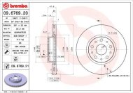 Brembo brzdový kotúč 09.6769.21 2ks - cena, srovnání