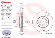 Brembo brzdový kotúč 09.5221.10 2ks - cena, srovnání