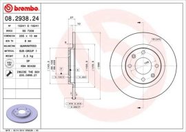 Brembo brzdový kotúč 08.2938.24 2ks