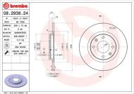 Brembo brzdový kotúč 08.2938.24 2ks - cena, srovnání