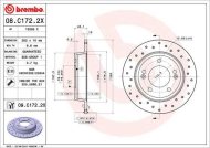 Brembo brzdový kotúč 08.C172.2X 2ks - cena, srovnání