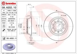 Brembo brzdový kotúč 08.A202.11 2ks